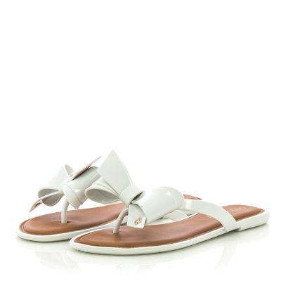 Дамски Равни Чехли  PETITE JOLIE - PJ6549 WHITE/CARAMEL