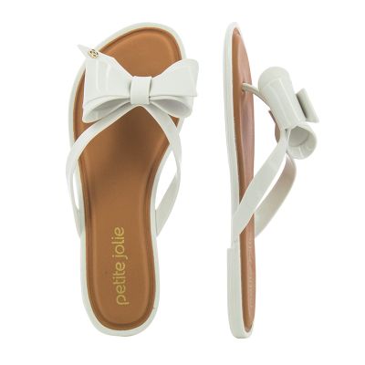 Дамски Равни Чехли  PETITE JOLIE - PJ6549 WHITE/CARAMEL