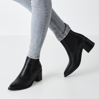 Дамски Боти На Ток TAMARIS - 1-25301-45-003 BLACK LEATHER