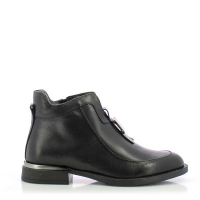 Women`s Flat Ankle Boots CARLO FABIANI-26102154 BLACK