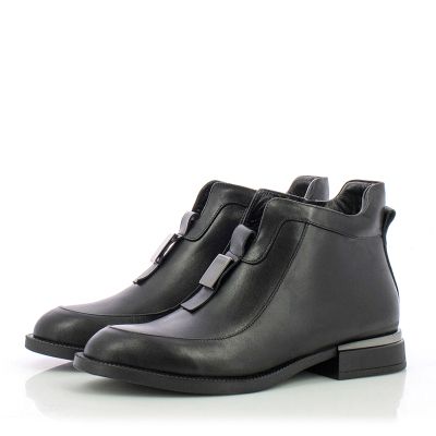 Women`s Flat Ankle Boots CARLO FABIANI-26102154 BLACK