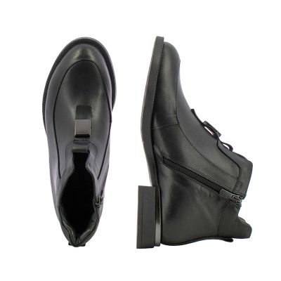Women`s Flat Ankle Boots CARLO FABIANI-26102154 BLACK