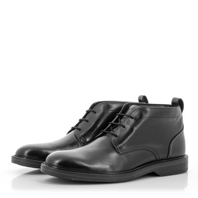 Мъжки Ежедневни Боти CLARKS-26179683 ALDWIN CHUKKA BLACK LEATHER