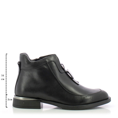 Women`s Flat Ankle Boots CARLO FABIANI-26102154 BLACK