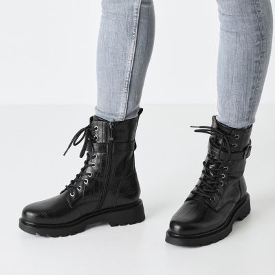 Дамски Кубинки TAMARIS - 1-25228-45-028 BLACK CROCO