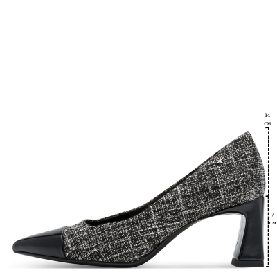 Токчета TAMARIS - 1-22466-45-009 BLACK/WHITE