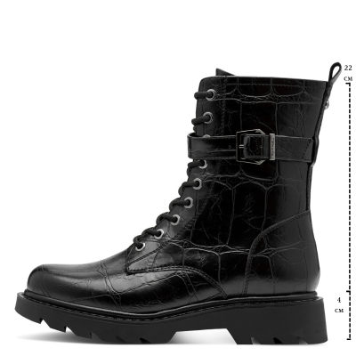 Дамски Кубинки TAMARIS - 1-25228-45-028 BLACK CROCO