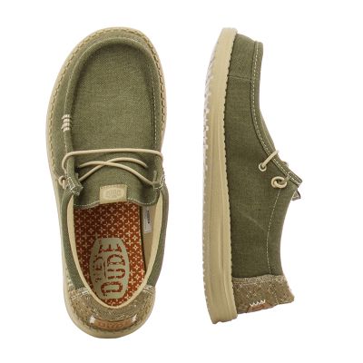 Мъжки Ежедневни HEY DUDE - 43084-3YT WALLY WORKWEAR GREEN/CREAM