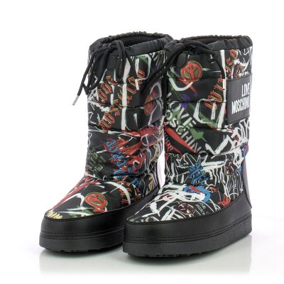 Дамски Спортни Боти MOSCHINO - JA24022G16IP200A ST. GRAFF. NE