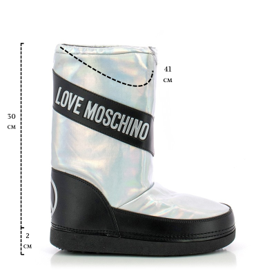 Дамски Спортни Боти MOSCHINO - JA24012G18IJ0902 IRIDESC. ARGENT