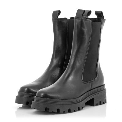 Дамски Равни Боти  TAMARIS - 1-1-25498-29 003  BLACK LEATHER