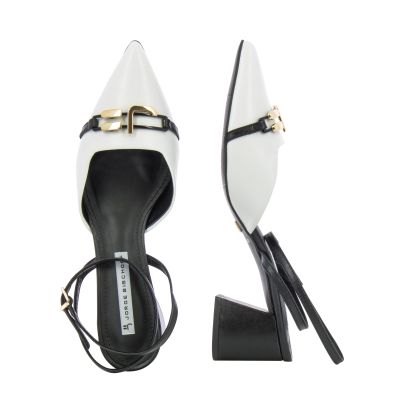 Дамски сандали на ток JORGE BISCHOFF - J10674016005 COURO NAPA NEW WHITE