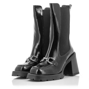 Women`s Boots On CARLO FABIANI-604 TRENDY BLACK PATENT