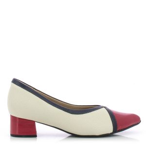 Heels PICCADILLY-739063 OFF WHITE/NAVY/HIBISCO