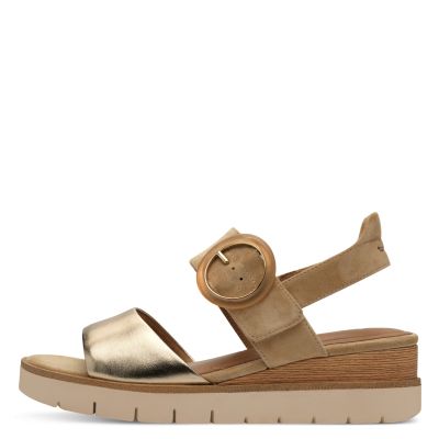 Women`s Sandals On Platform TAMARIS-1-28206-42-445 TAN COMB