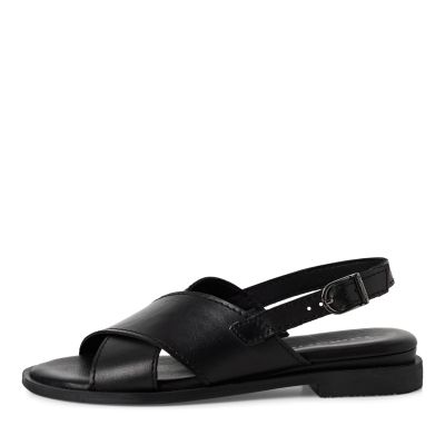 Дамски Равни Сандали  TAMARIS - 1-28102-44-003 BLACK LEATHER