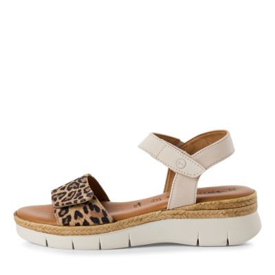 Дамски Сандали На Платформа TAMARIS - 1-28220-44-412 IVORY/LEOPARD