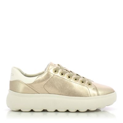 Womwn`s Sneakers GEOX-D45TCC D SPHERICA EC4.1 GOLD/OPTIC WHITE