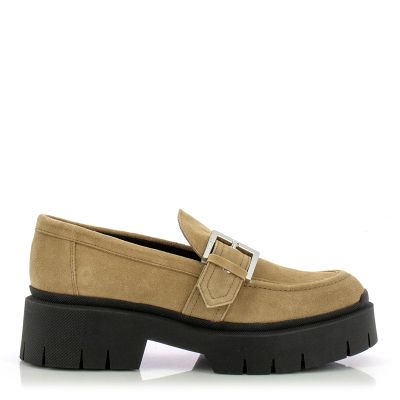 Дамски Лоуфър HUGO - 50541731 KRIS LOAFER BKSD OPEN BEIGE