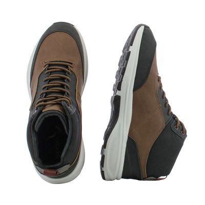 Мъжки Спортни Боти GEOX - U56M2C U SENALES BROWN COTTO/BLACK