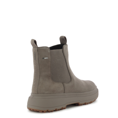 Women`s Flat Ankle Boots GEOX-D46XMD D LAMIDIE/GRIP TAUPE