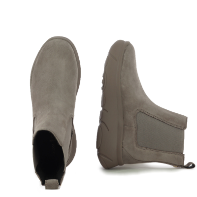 Women`s Flat Ankle Boots GEOX-D56NHB D NEBULA 2.0 TAUPE