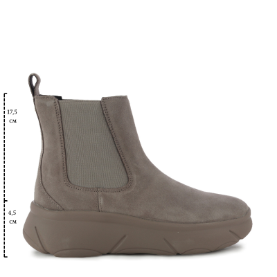 Women`s Flat Ankle Boots GEOX-D56NHB D NEBULA 2.0 TAUPE