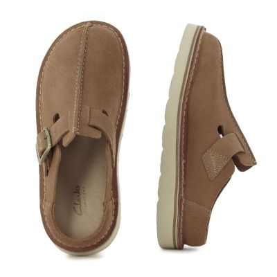 Сабо CLARKS - 26184168 SOLSBURY MULE DARK SAND
