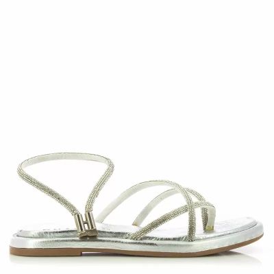 Дамски Равни Сандали ONAKO - 237  ALL MEATLIC SILVER