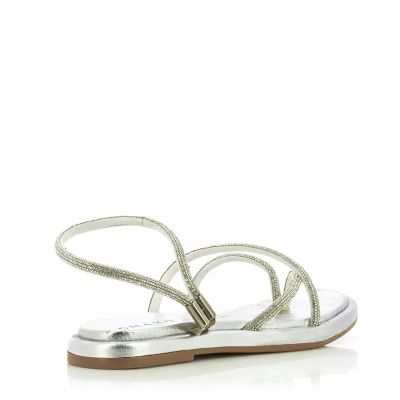 Дамски Равни Сандали ONAKO - 237  ALL MEATLIC SILVER