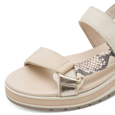 Дамски Сандали На Платформа TAMARIS - 1-28267-44-483 BEIGE SNAKE