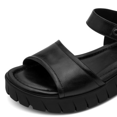 Дамски Равни Сандали TAMARIS - 1-28216-46-003 BLACK LEATHER