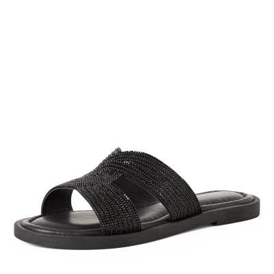 Дамски Равни Чехли TAMARIS - 1-27113-42-0B3 BLACK GLAM