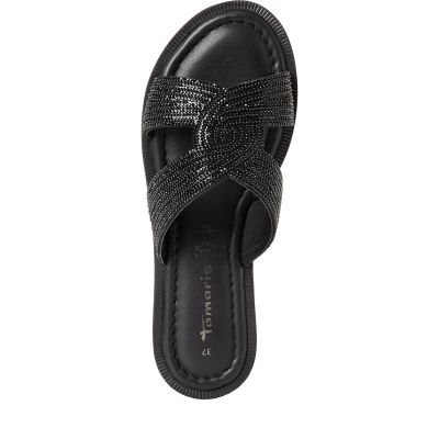 Дамски Равни Чехли TAMARIS - 1-27113-42-0B3 BLACK GLAM