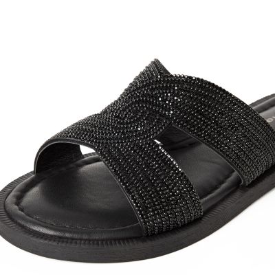 Дамски Равни Чехли TAMARIS - 1-27113-42-0B3 BLACK GLAM