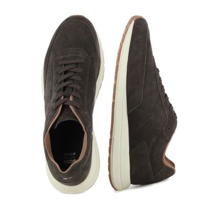 Мъжки Сникърс BOSS - 50563960 VINSTON RUNN SDPF DARK BROWN