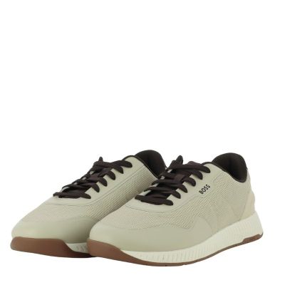 Мъжки Сникърс BOSS - 50563962 TITANIUM RUNN TRTXPU OPEN BEIGE