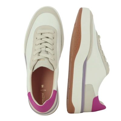 Дамски Сникърс GEOX - D655KA D DYNAMIA WHITE/FOREST