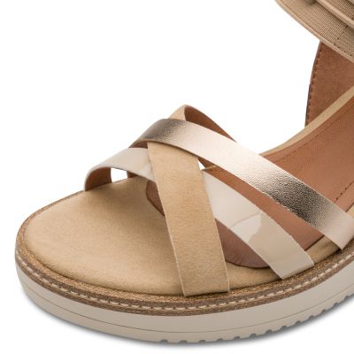 Дамски Сандали На Платформа TAMARIS - 1-28357-44-445 TAN COMB