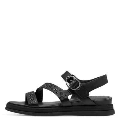 Дамски Равни Сандали TAMARIS - 1-28217-46-003 BLACK LEATHER