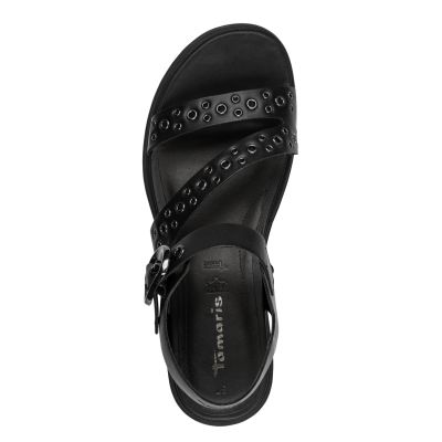 Дамски Равни Сандали TAMARIS - 1-28217-46-003 BLACK LEATHER