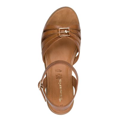 Дамски Сандали На Платформа TAMARIS - 1-28242-46-305 COGNAC