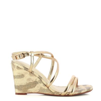 Дамски Сандали На Платформа DONNA ITALIANA - 11967 SALERNO LIGHT GOLD