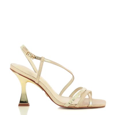 Дамски Сандали На Ток DONNA ITALIANA - 12057 PISA NEW BONE/GOLD