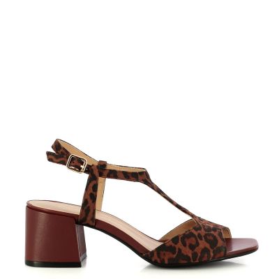 Дамски Сандали На Ток WIRTH - 265 PISA LEOPARD BROWN