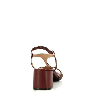 Дамски Сандали На Ток WIRTH - 265 PISA LEOPARD BROWN